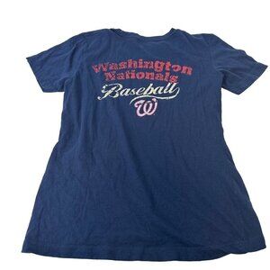 Nike Slim Fit Crew Neck Washington Nationals Navy Size M
